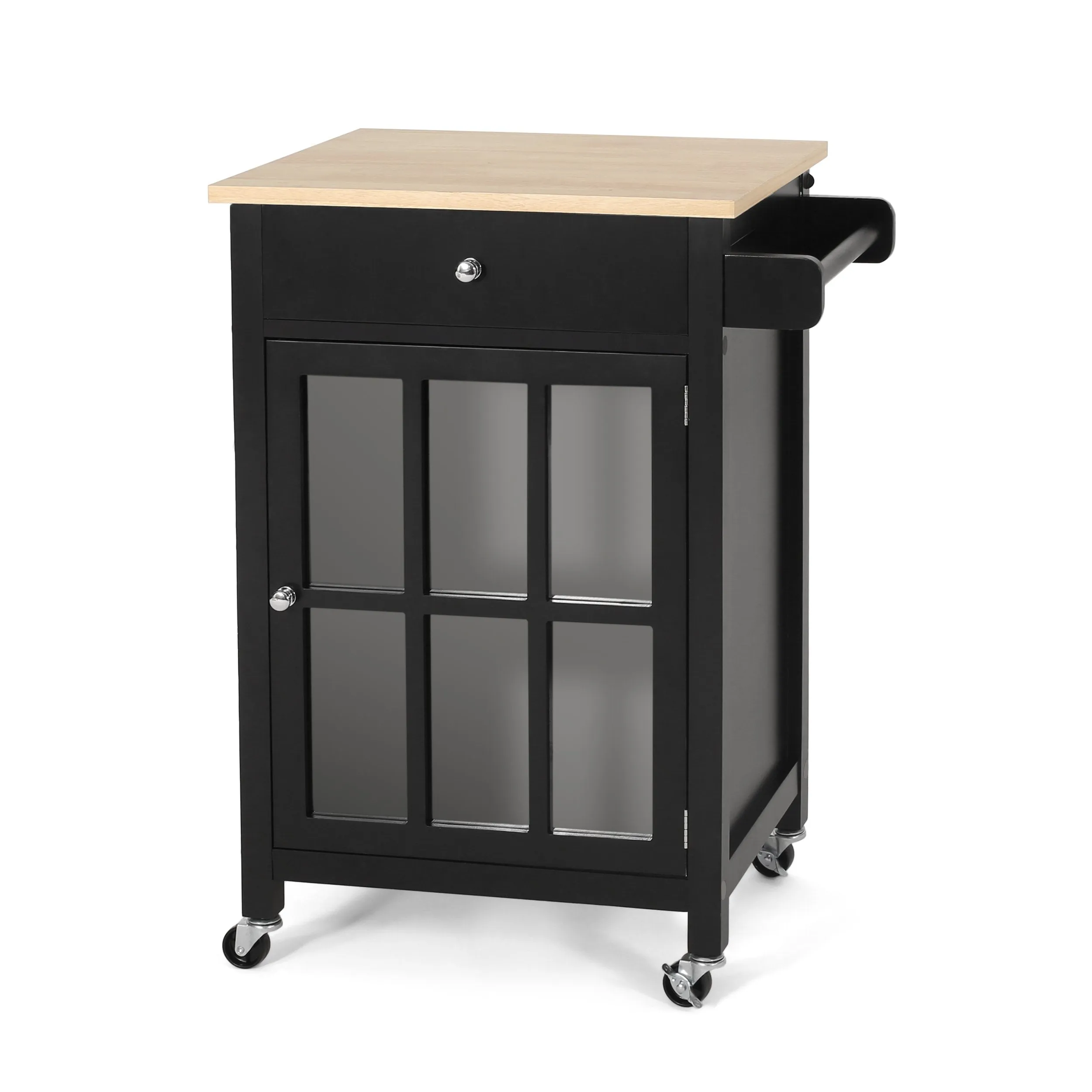 Contemporary Glass Paneled Kitchen Cart - NH693413 dining chair, upholstered chair