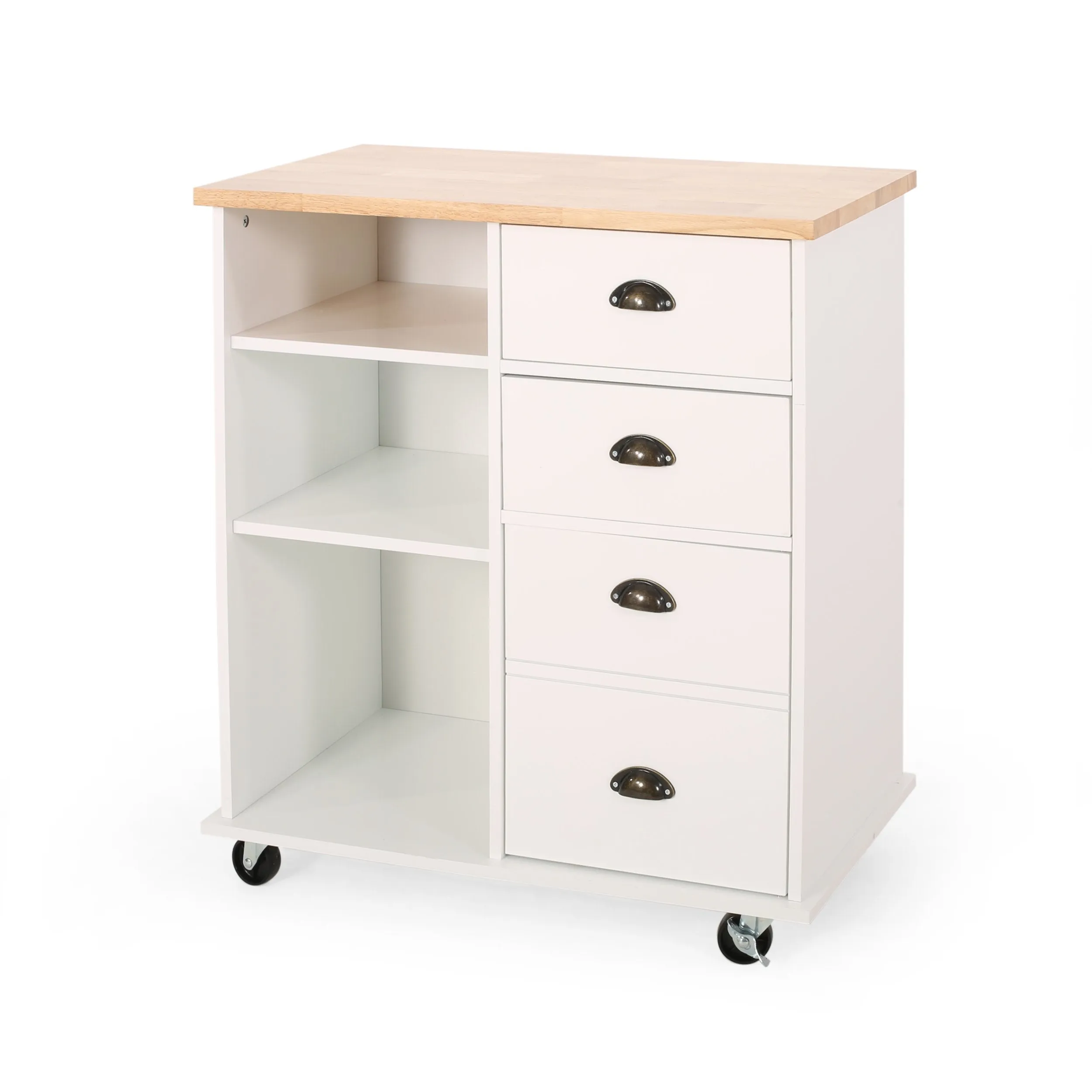 Contemporary Kitchen Cart with Wheels - NH361313