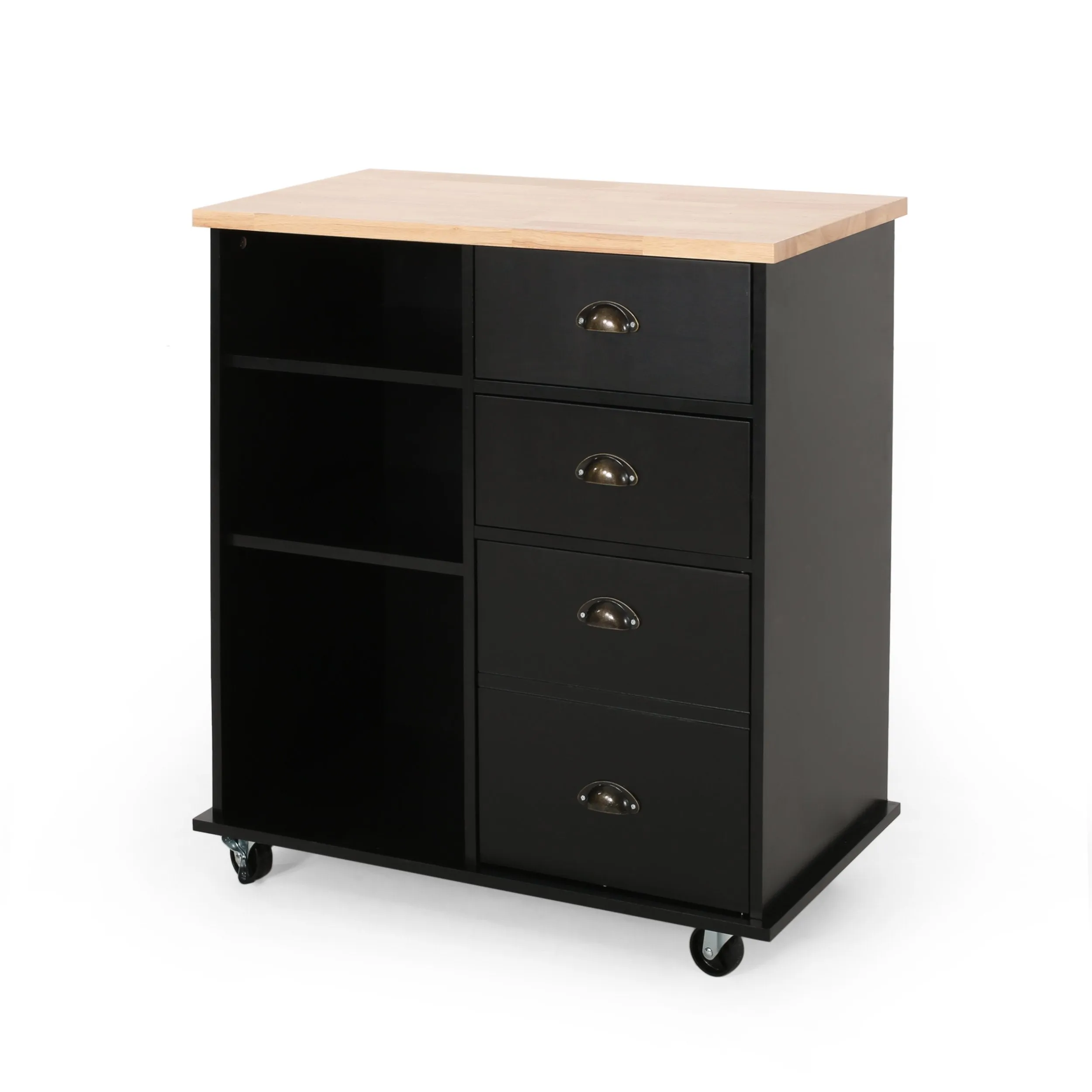 Contemporary Kitchen Cart with Wheels - NH361313