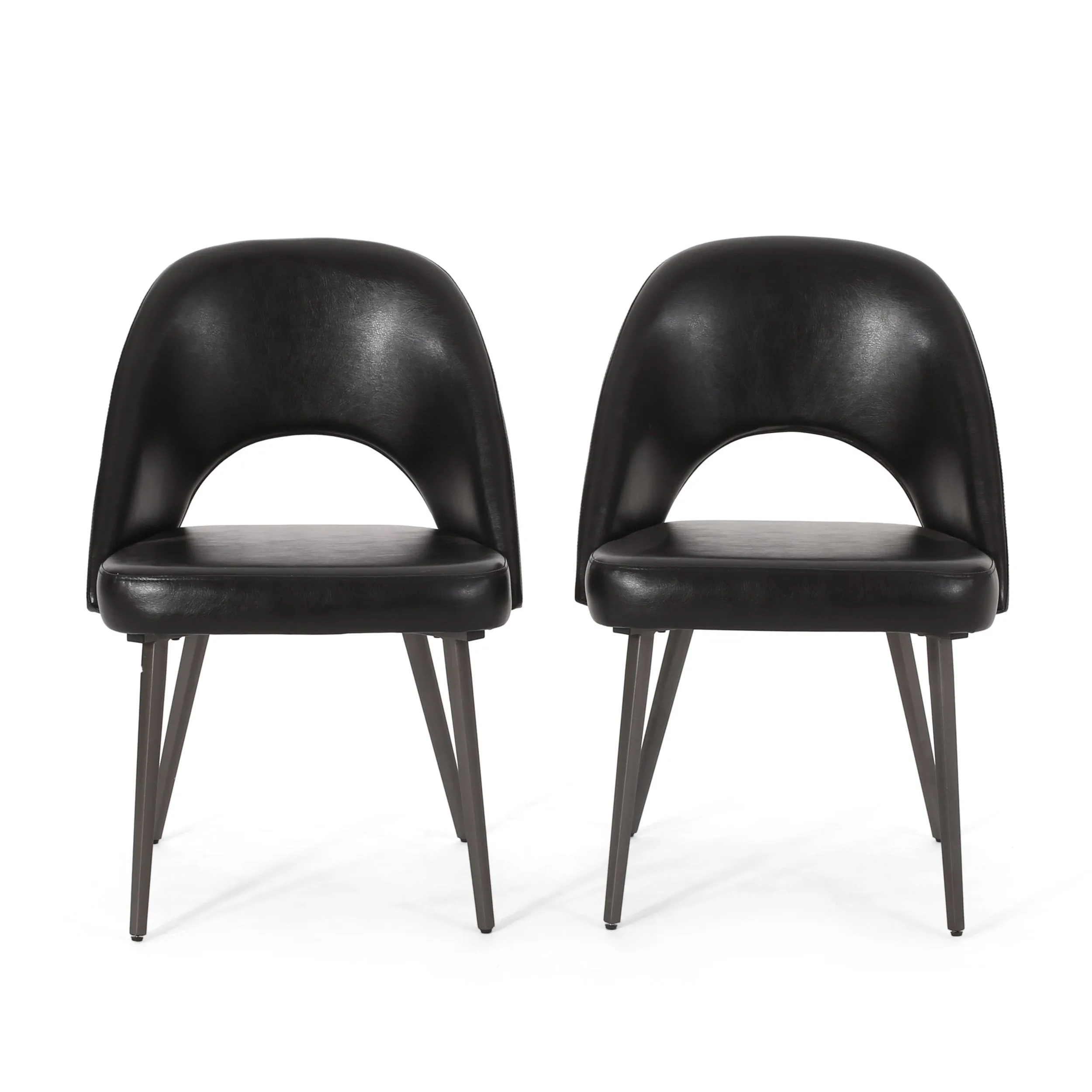 Contemporary Open Back Dining Chairs, Set of 2 - NH543413