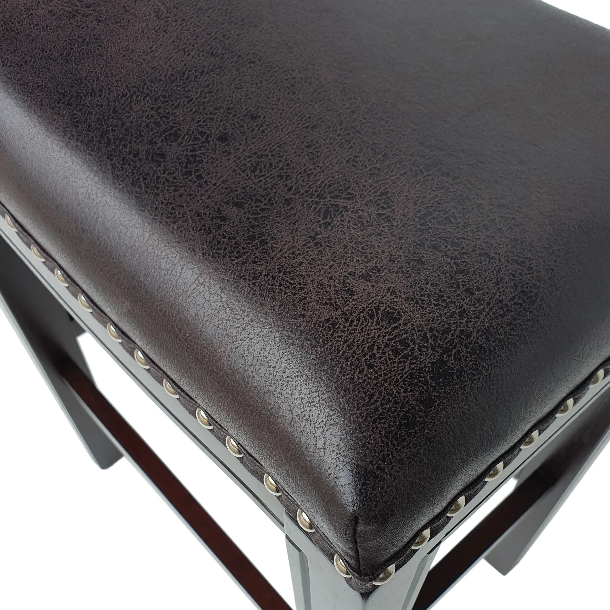 Contemporary Studded Fabric Counter Stool (Set of 2) - NH839013