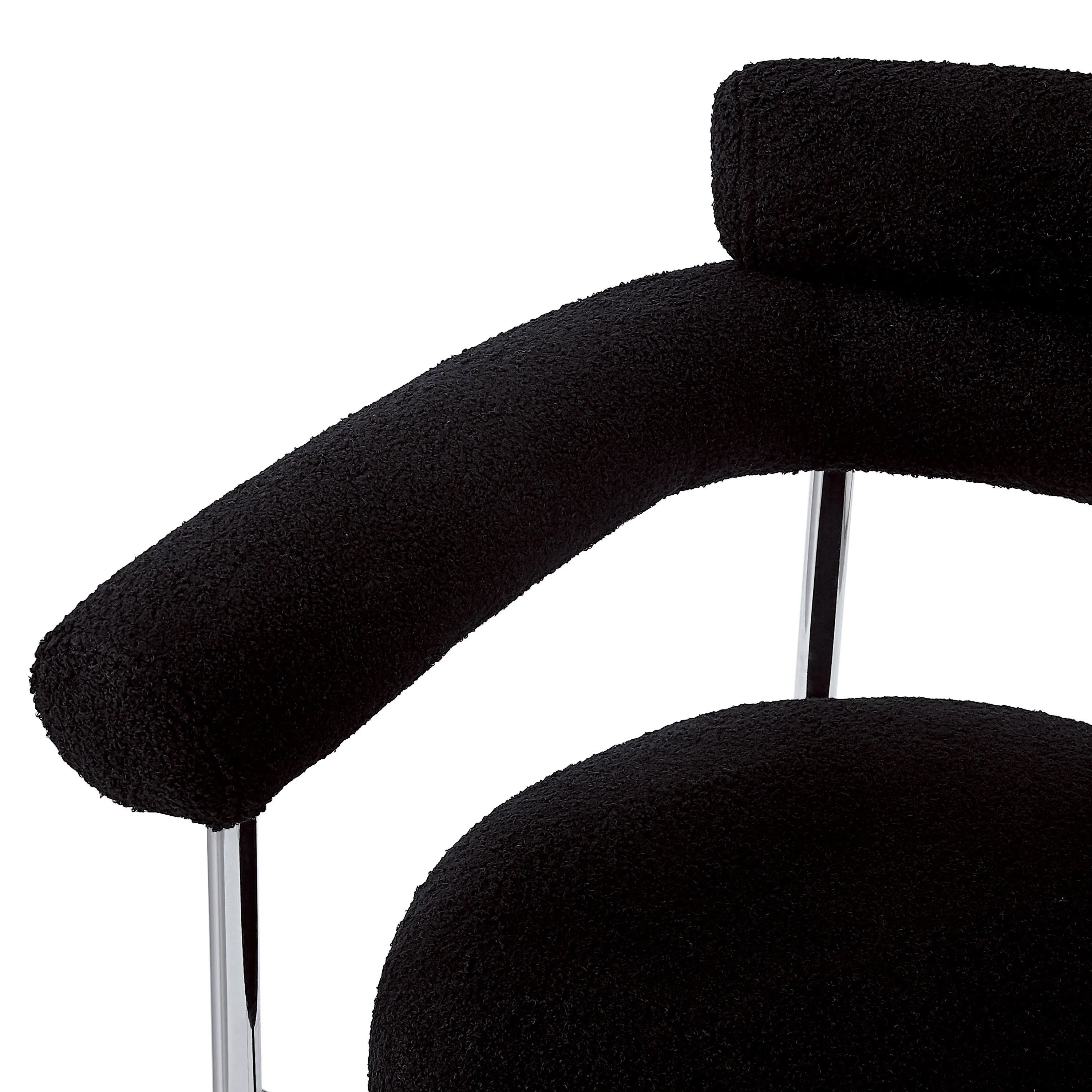 Contemporary Upholstered Dining Chair  Soft Cushioned Seat & Back