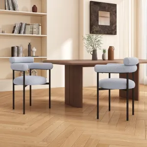Contemporary Upholstered Dining Chair  Soft Cushioned Seat & Back dining table set, 6-piece dining set