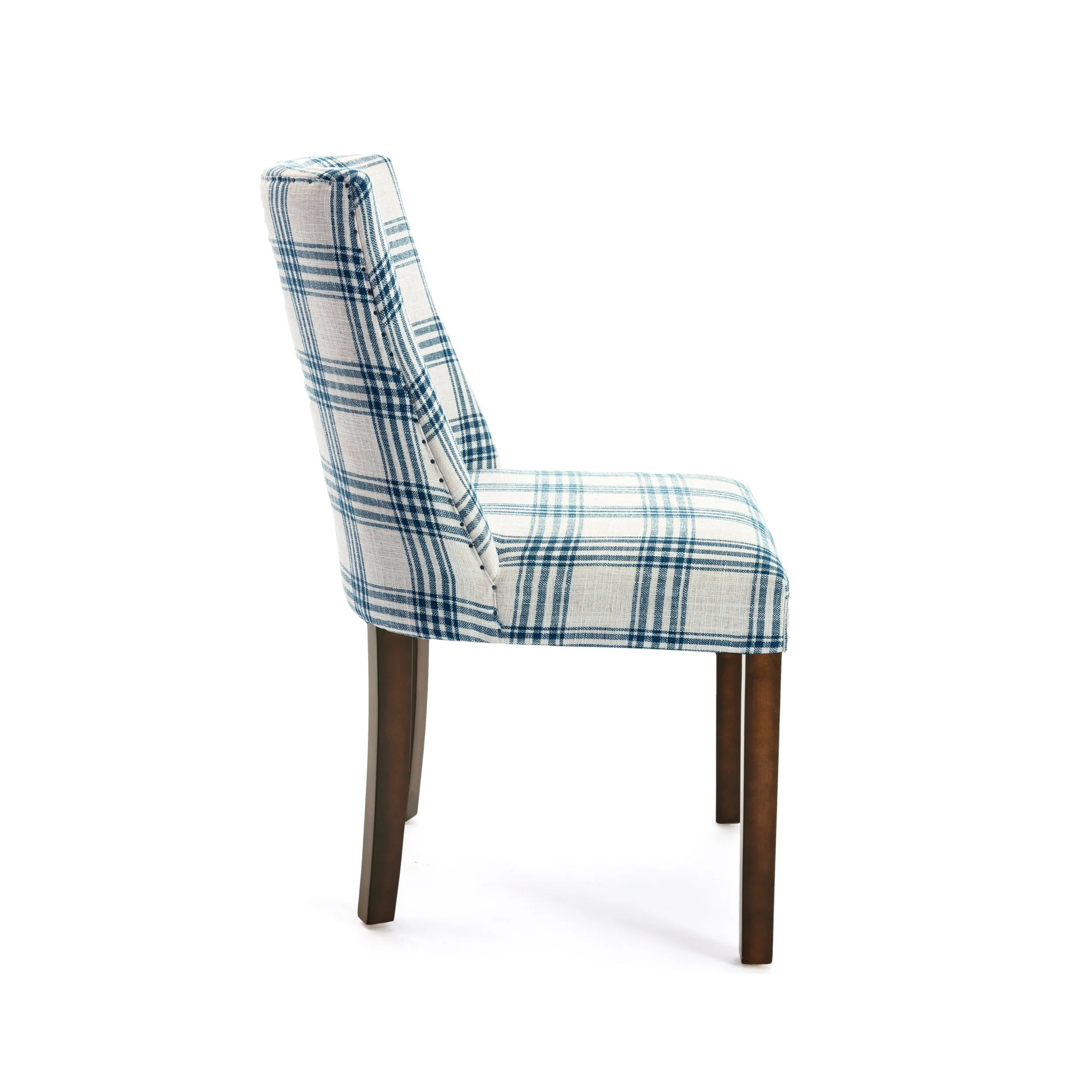 Contemporary Upholstered Plaid Dining Chairs, Set of 2 - NH235513
