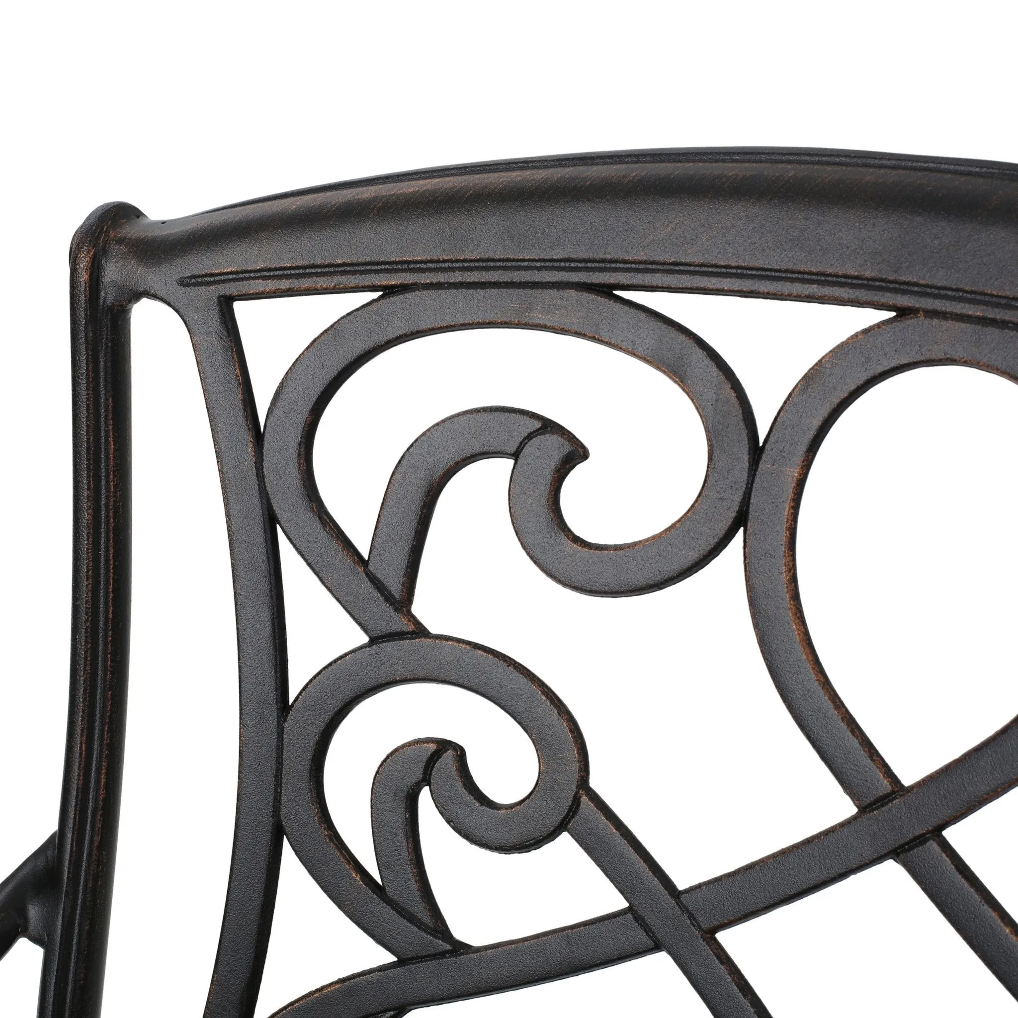Copper Finish Cast Aluminum 30-Inch Swivel Single Bar Stool - NH280592