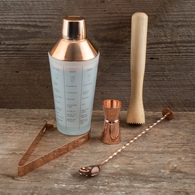 Copper Mixology Set 5 pc