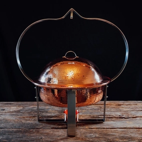 Copper Round Dome Chafer baking dish, nonstick cookware