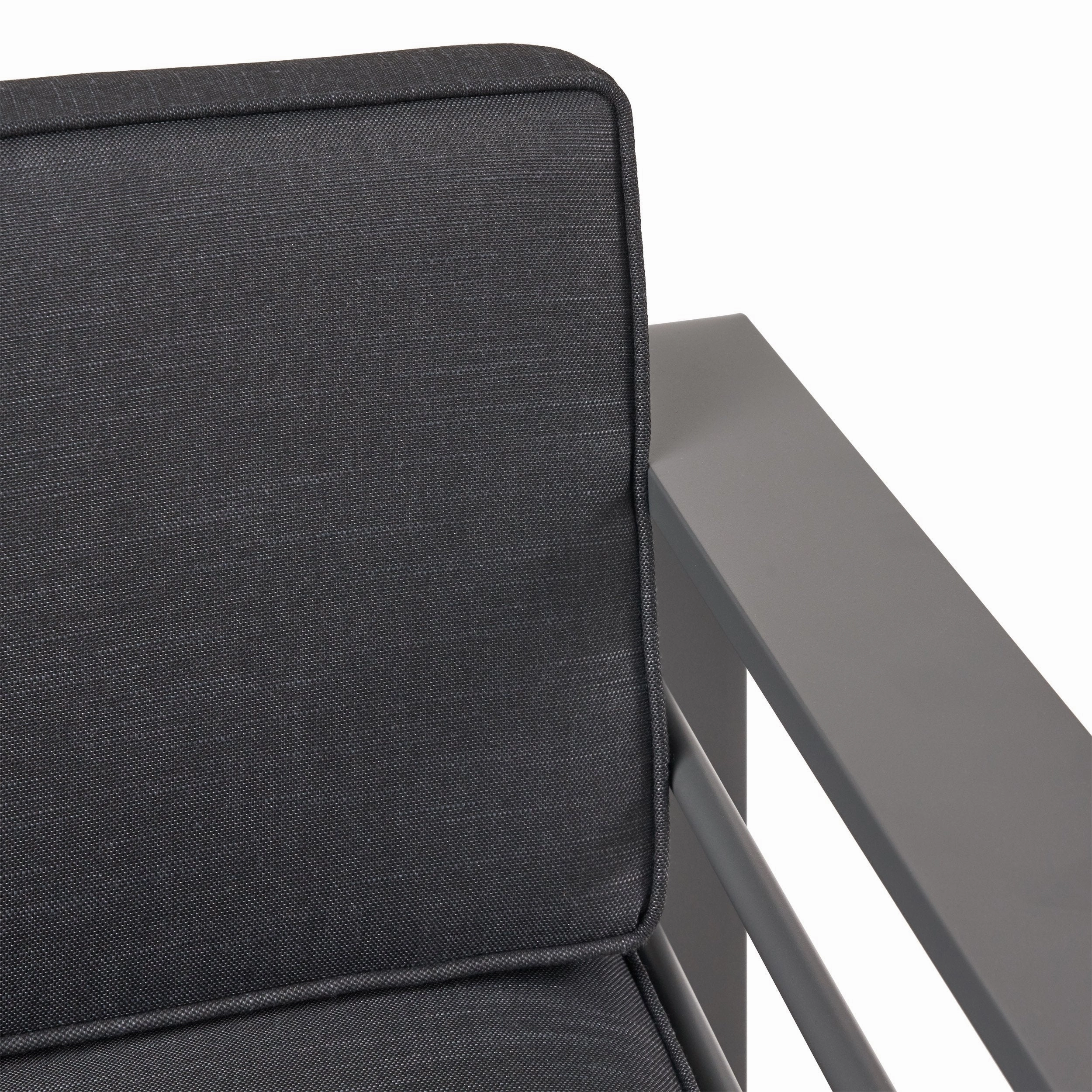 Coral Outdoor 4 Seater Aluminum Chat Set with 2 Side Table - NH075903