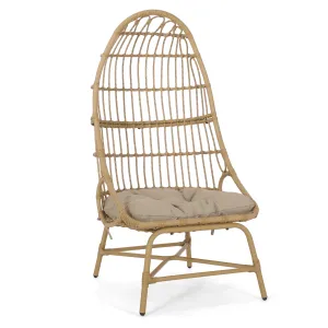 Cortina Outdoor Wicker Basket Chair with Cushion chandelier, pendant light