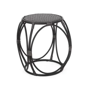 Coston Outdoor Wicker Side Table coffee table, accent table
