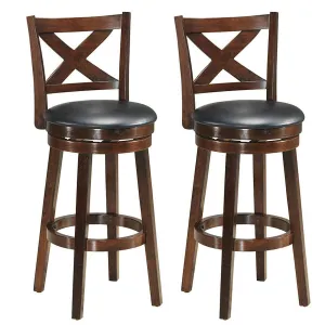 Counter Height Dining Chair, Fabric Upholstered 360 Degree Swivel, PVC Cushioned Seat, Perfect for Dining and Living Room kitchen barstool, adjustable bar stool