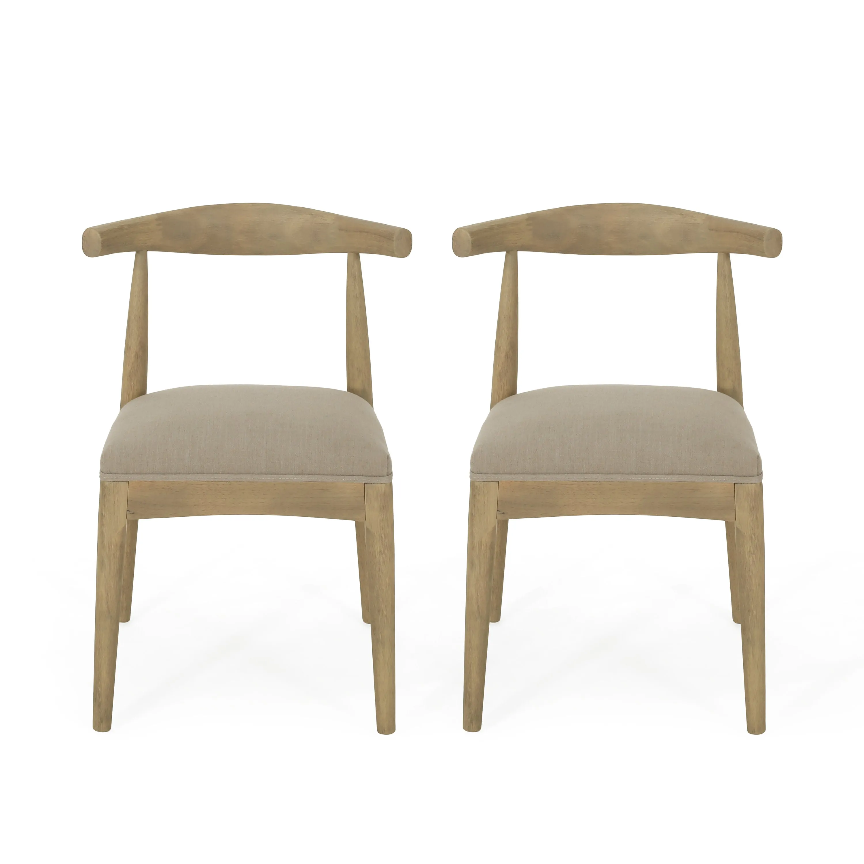Covey Mid Century Modern Fabric Upholstered Wood Dining Chairs, Set of 2 dining table set, 6-piece dining set