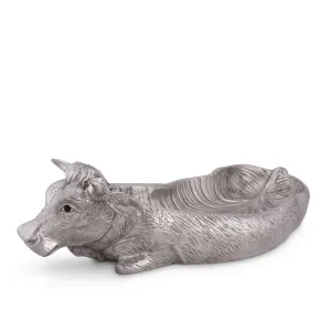Cow Carving Serving Tray shower curtain, waterproof liner