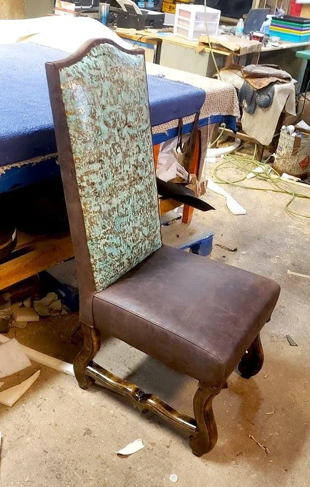 Cowboy Tool Embossed Side Chair