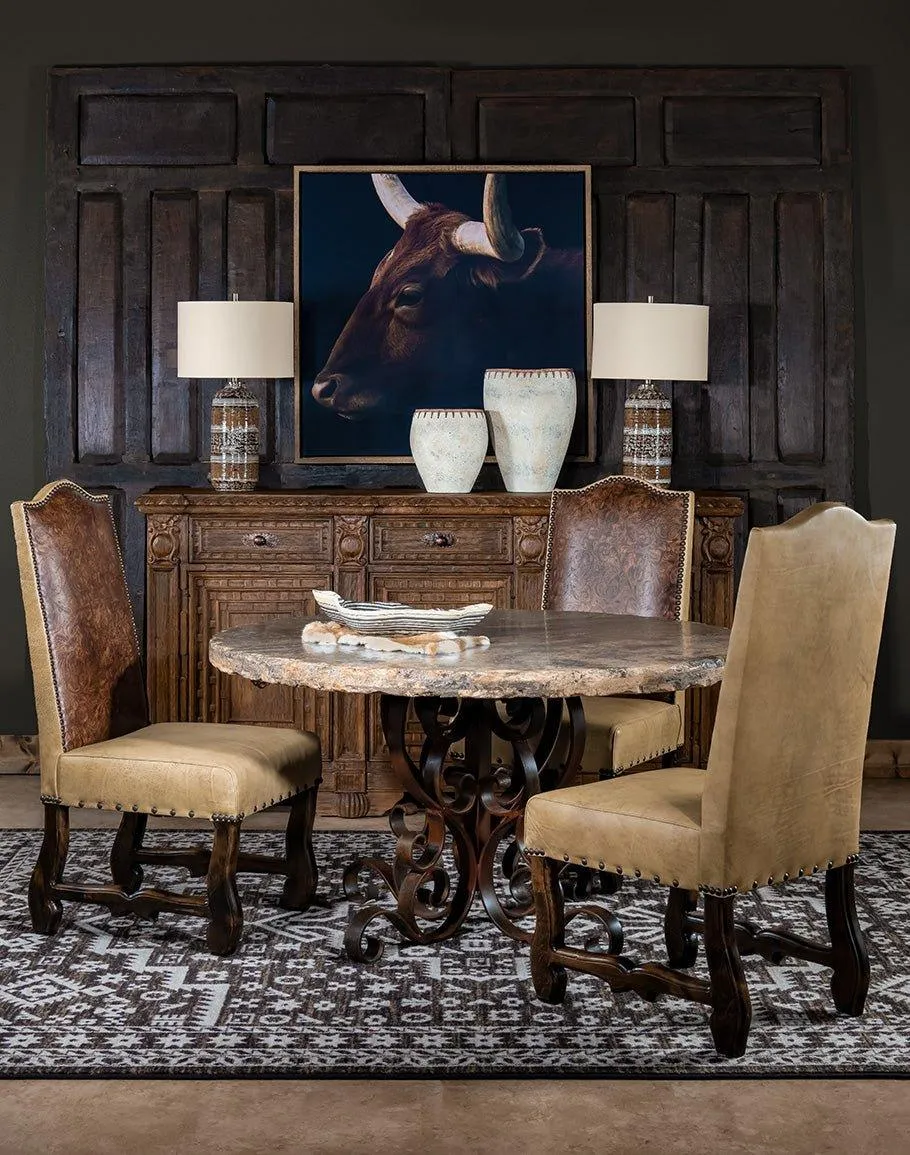 Cowboy Tool Embossed Side Chair