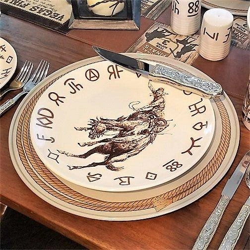 Cowboy Bronc & Brands Dinnerware