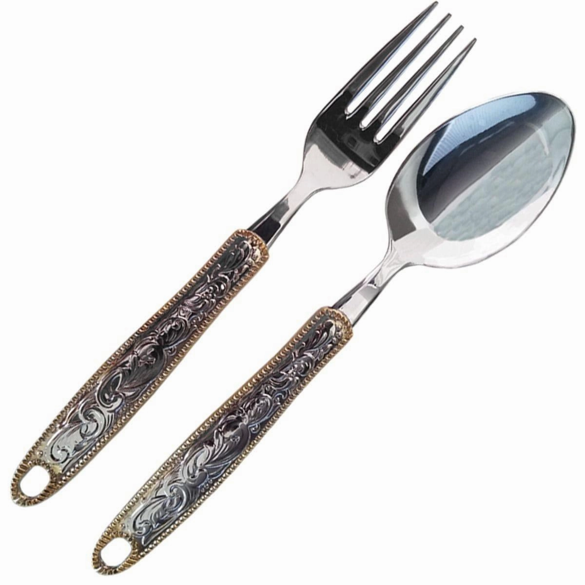 Cowboy Kitchen Western Dessert Spoons & Forks Set