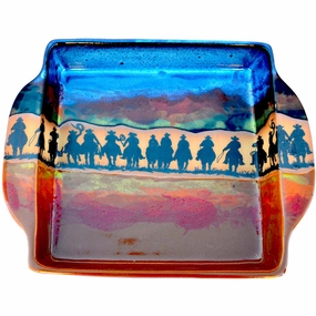 Cowboy Posse Ceramic Brownie Pan baking dish, nonstick cookware