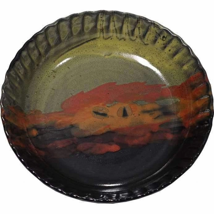 Cowboy Posse Ceramic Fluted Pie Pan