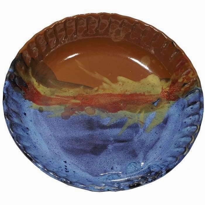 Cowboy Posse Ceramic Fluted Pie Pan