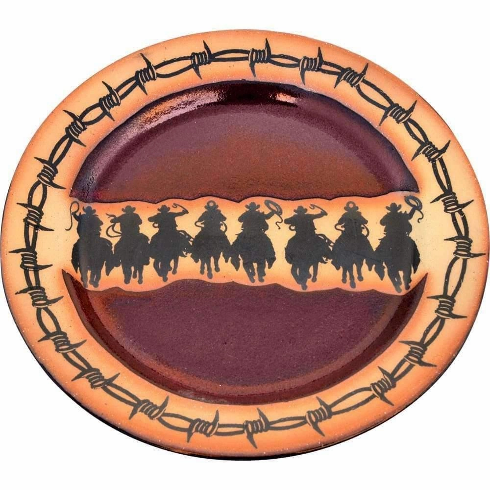 Cowboy Posse Horses Round Platter toilet seat cover, slow close seat