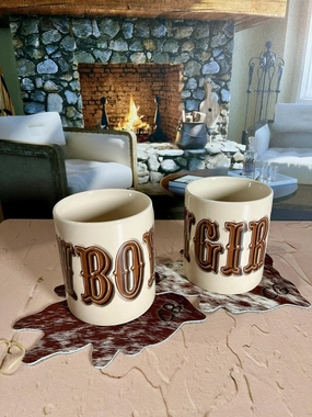 Cowgirl & Cowboy Coffee Mugs toilet seat cover, slow close seat
