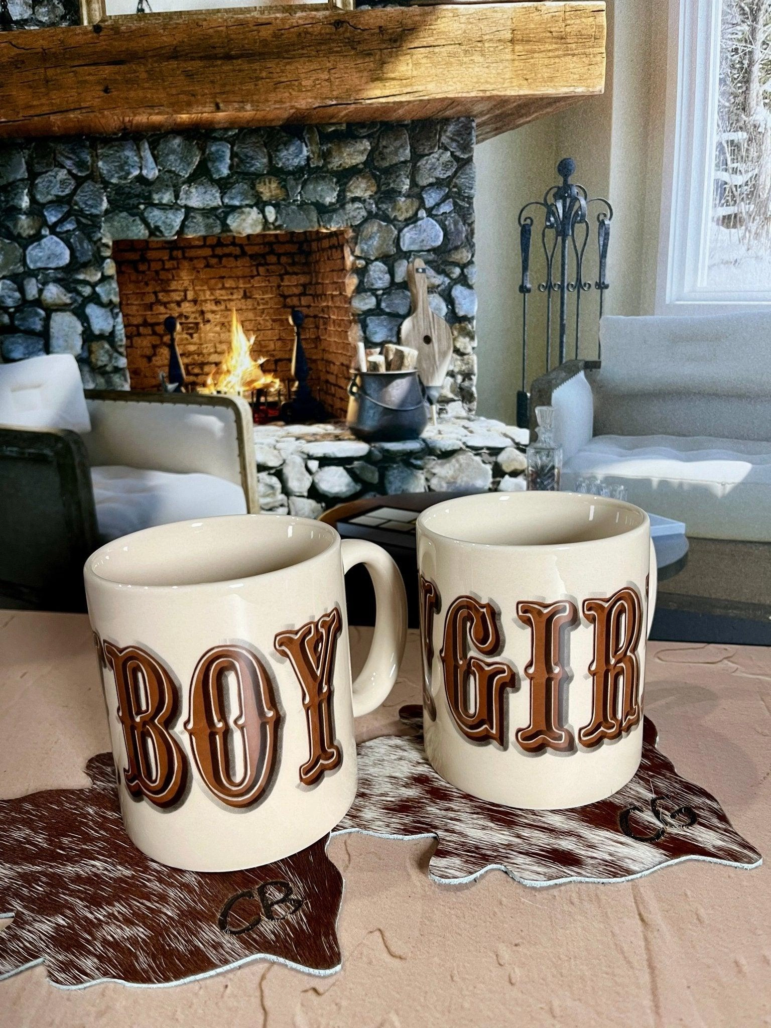Cowgirl & Cowboy Coffee Mugs