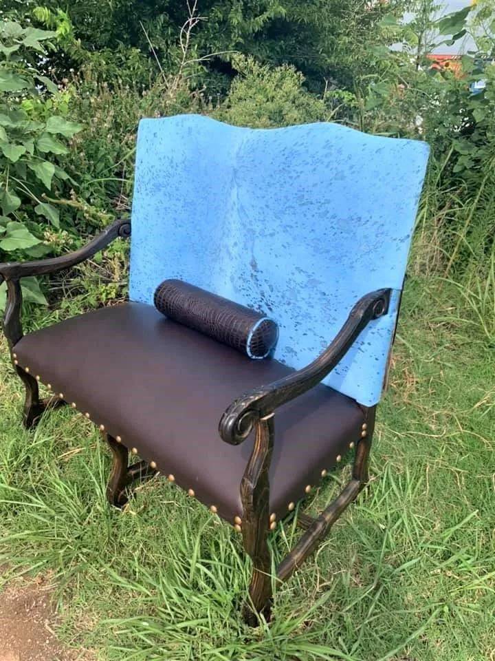 Cowhide & Leather Regency Settee Love Seat