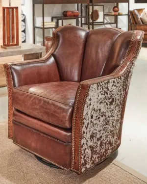Cowhide & Leather Swivel Chair gaming chair, computer chair