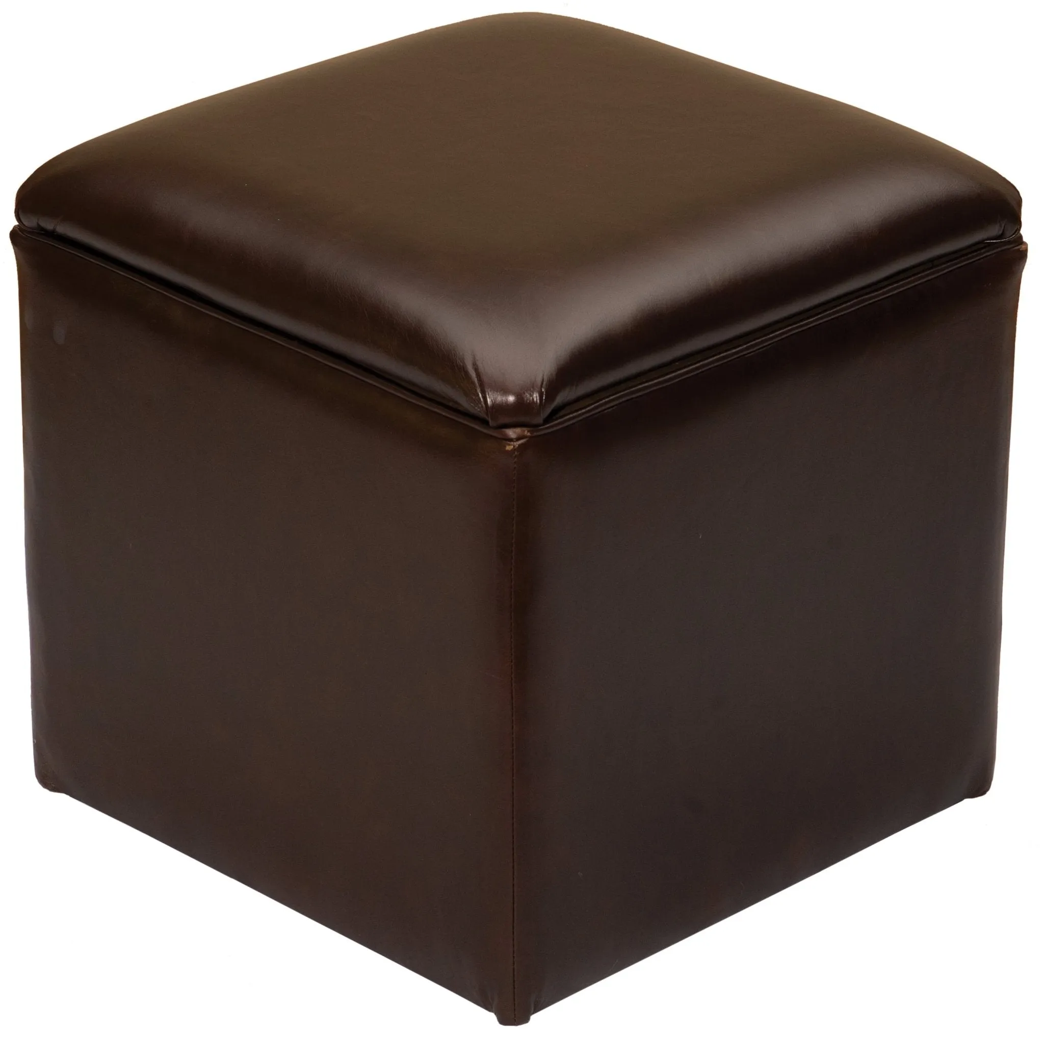 Cowhide Cube Foot Stool with Storage