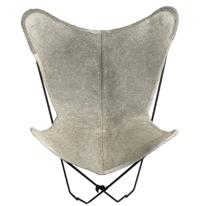 Cowhide Grey Butterfly Chair vanity mirror, wall mirror