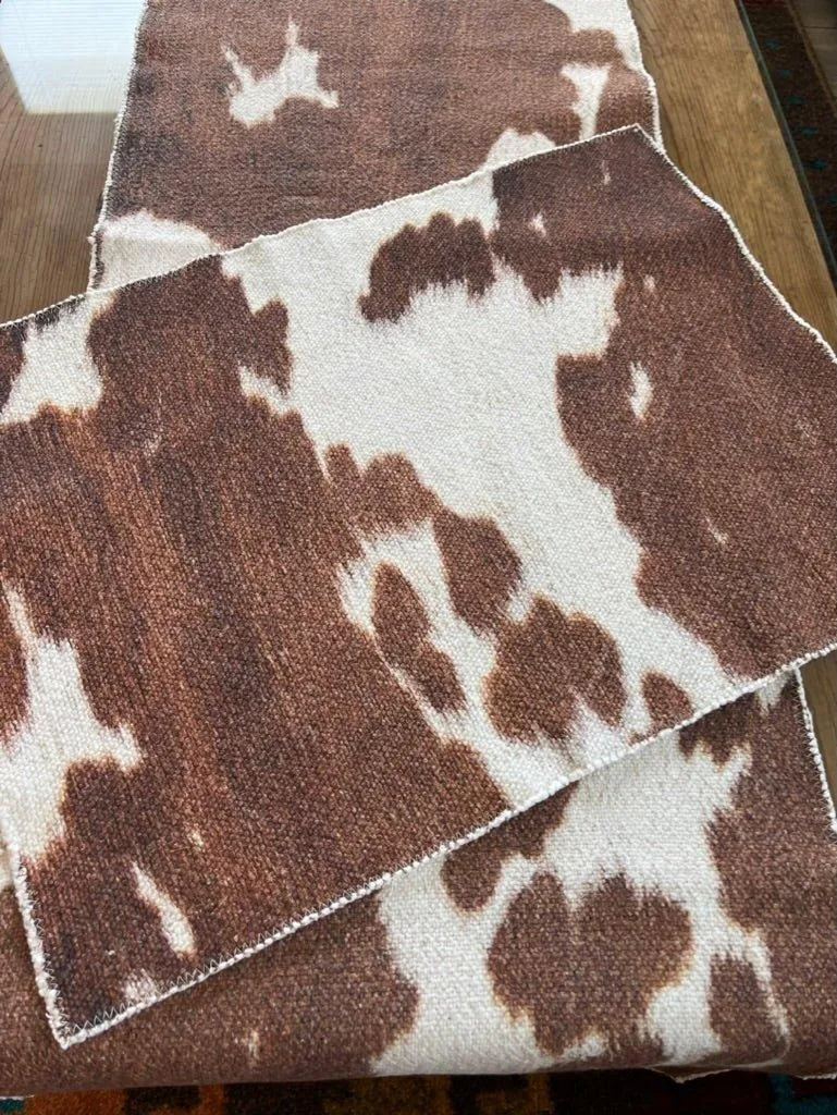 Cowhide Print Table Linens
