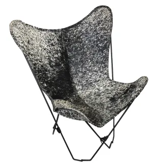 Cowhide Salt & Pepper Butterfly Chair vanity mirror, wall mirror