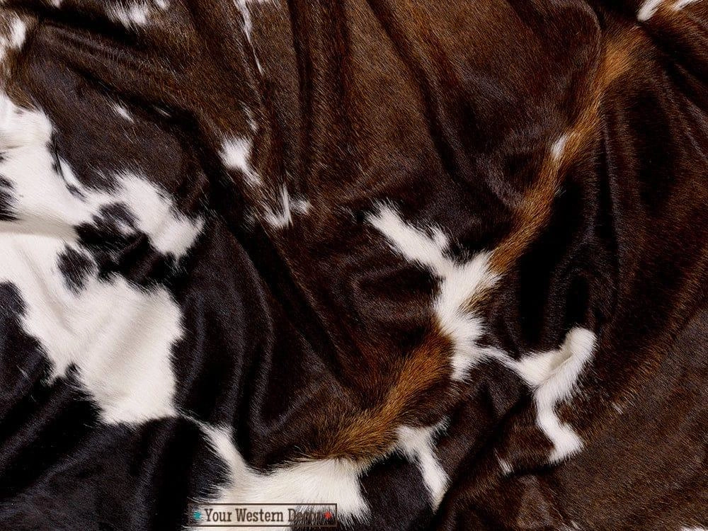 Cowhide & Leather Western Footstool