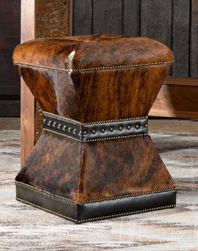 Cowhide Remington Counter Stools table runner, placemat