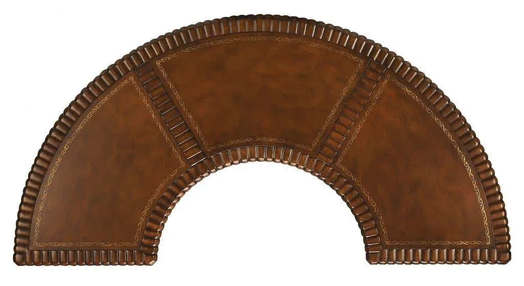 Crescent Shape Hand Carved Desk