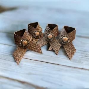 Croc Embossed Leather Napkin Rings blender, kitchen appliance
