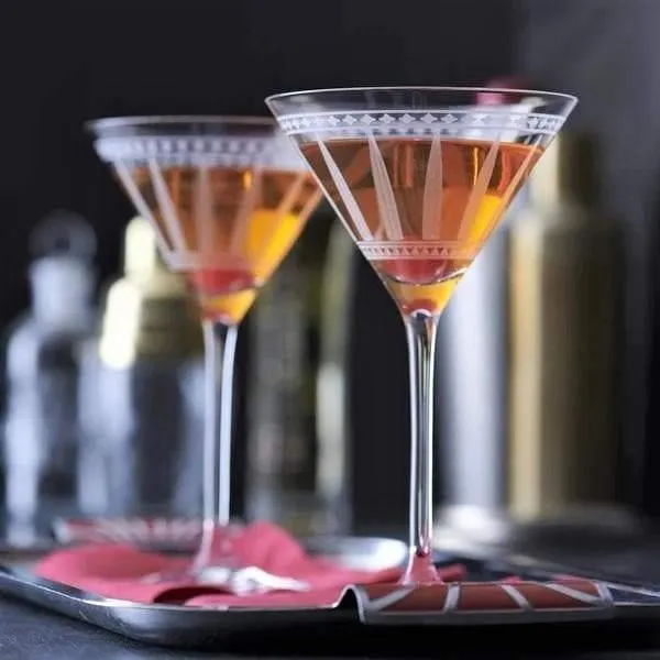 Crystal Martini Glasses - Set of 2