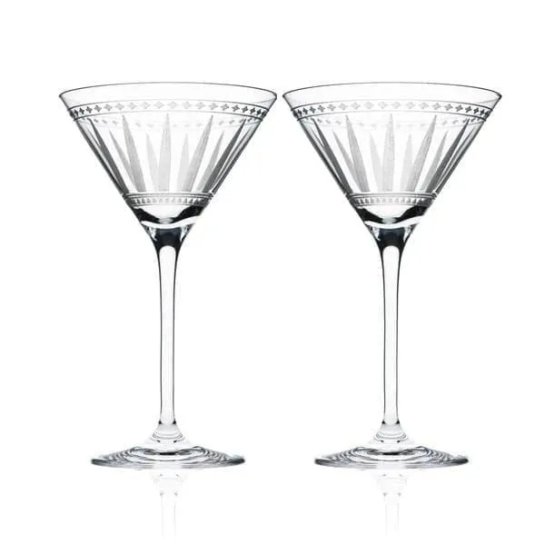 Crystal Martini Glasses - Set of 2