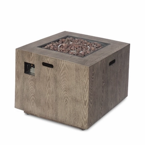 Cube Wood Finish Propane Fire Pit - NH728213 floor chair, tatami chair