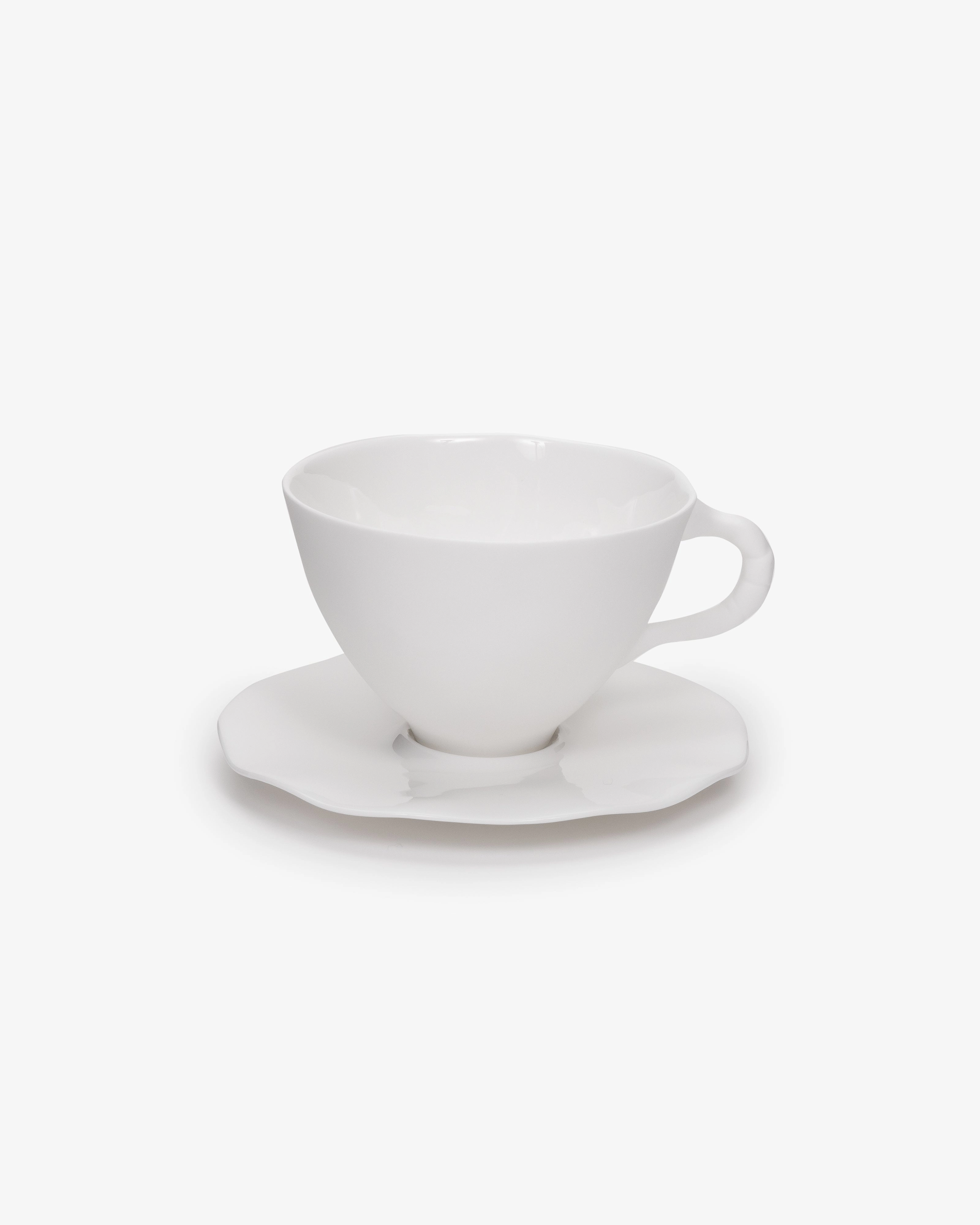 Cup with saucer L white Perfect Imperfection