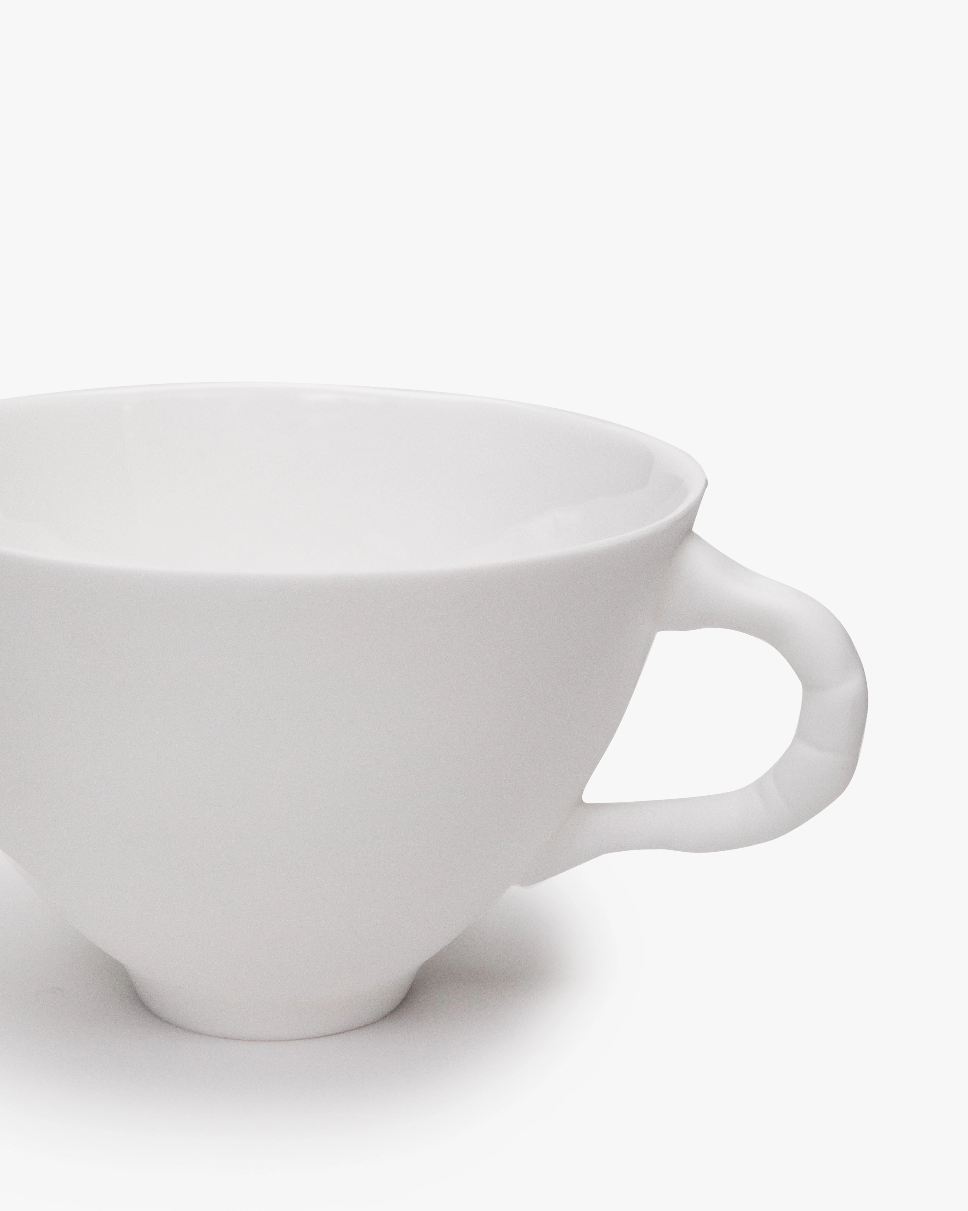 Cup with saucer L white Perfect Imperfection