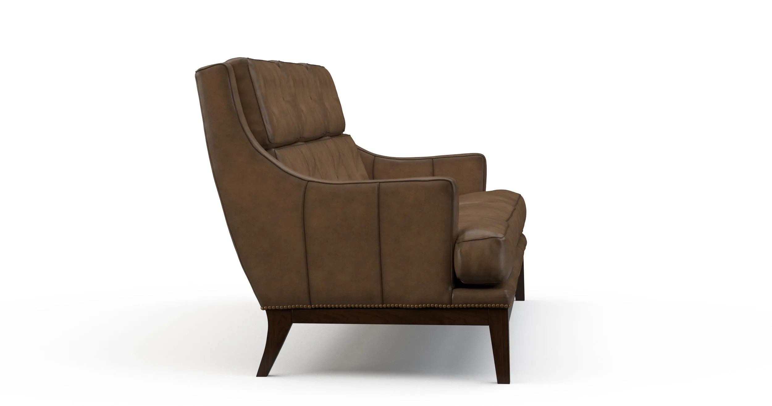 Custom Hasselback Sauvage Luxury Leather Sofa