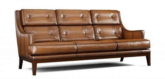 Custom Hasselback Sauvage Luxury Leather Sofa