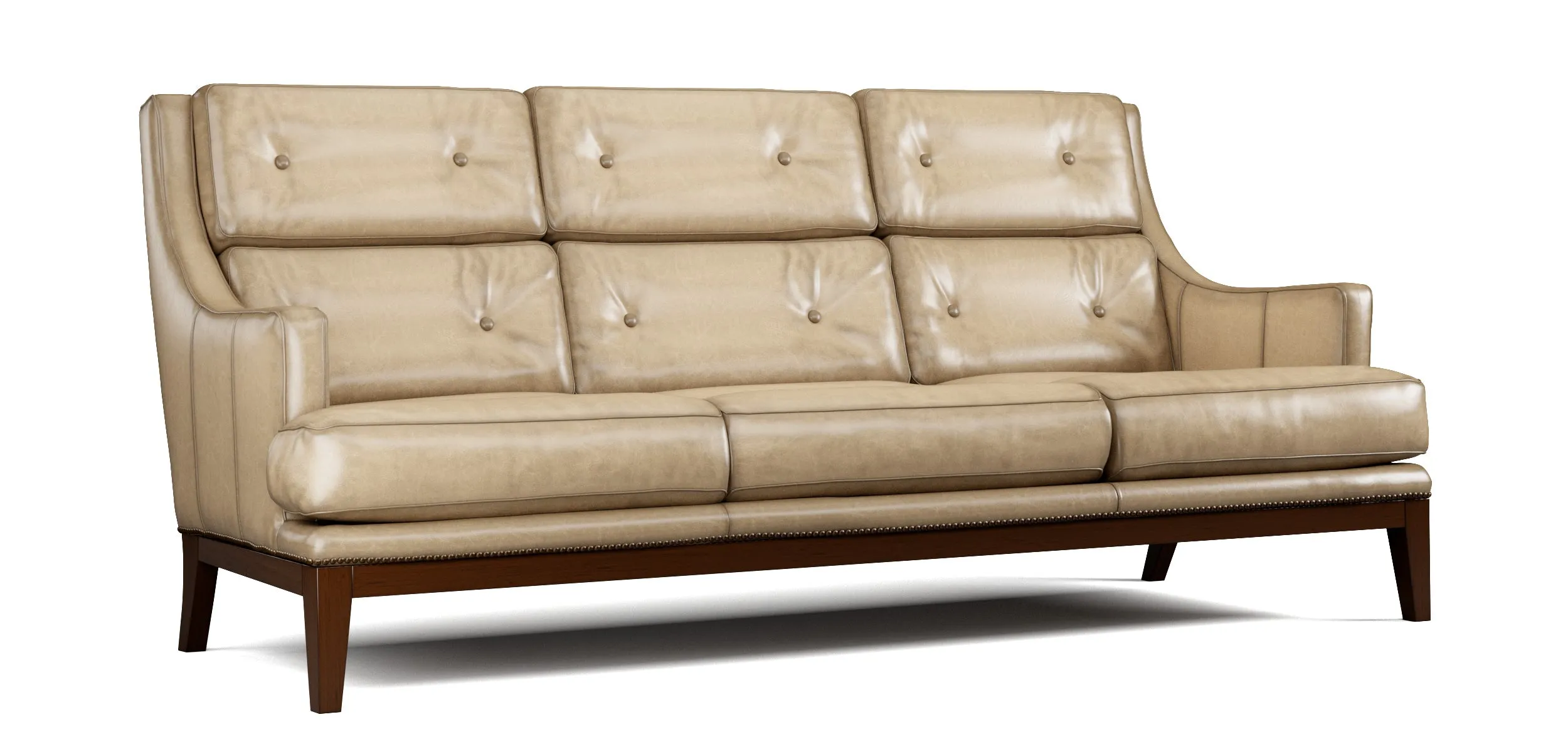 Custom Hasselback Sauvage Luxury Leather Sofa