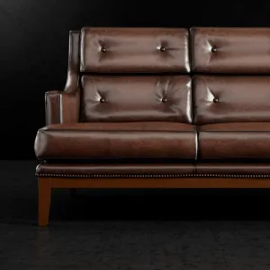 Custom Hasselback Sauvage Luxury Leather Sofa vanity mirror, wall mirror