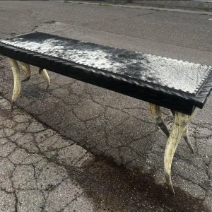 Custom Horn Leg Western Sofa Table vanity mirror, wall mirror