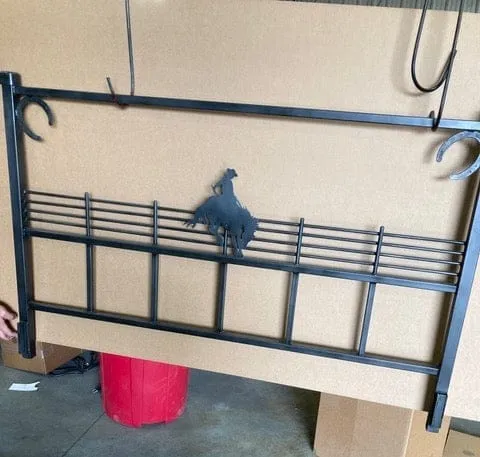 Custom Iron Bronc Western Bed Frame
