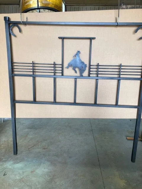 Custom Iron Bronc Western Bed Frame