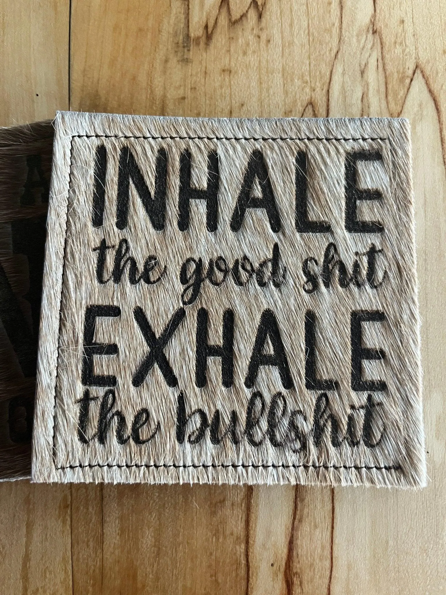 Custom Lasered Cowhide Coasters
